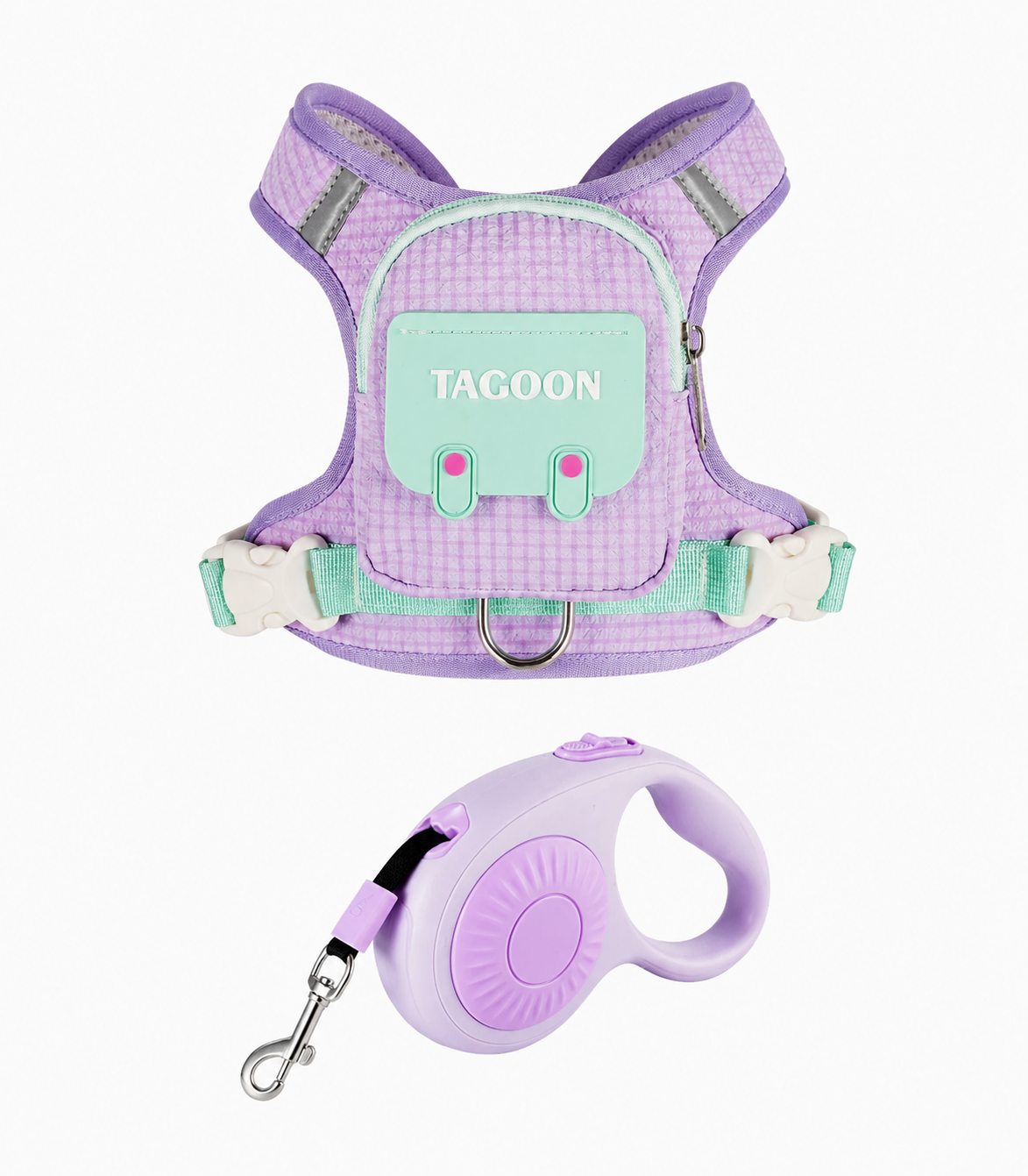 Small & Medium Dog Backpack Harness with Leash+3m Retractable Leash