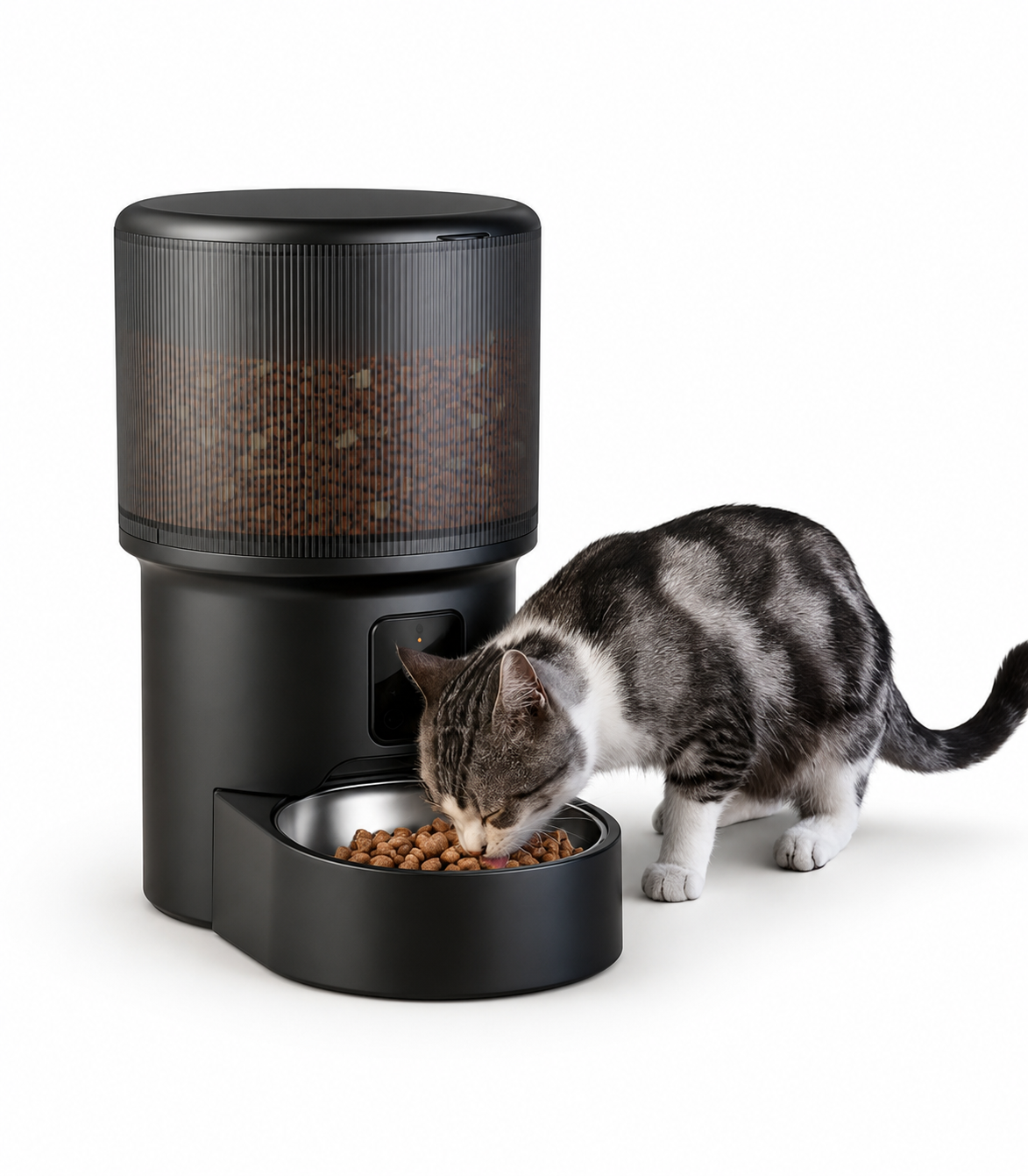 Smart Automatic Pet Feeder with Remote Voice Control and Timed Feeding