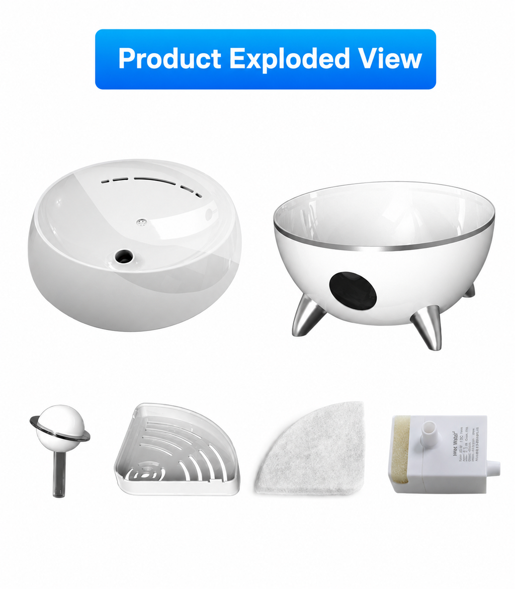 Smart Filtered Water Fountain for Dogs & Cats