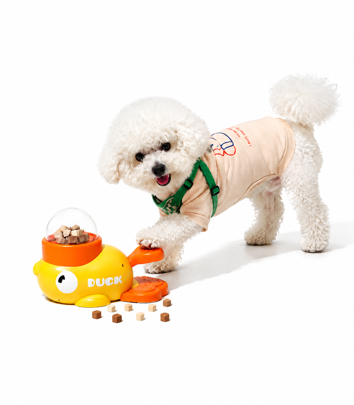 Interactive Duck Treat Dispenser Toy for Dogs & Cats