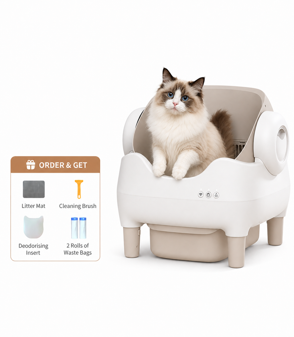 Extra-Large Open-Top Automatic Self-Cleaning Cat Litter Box