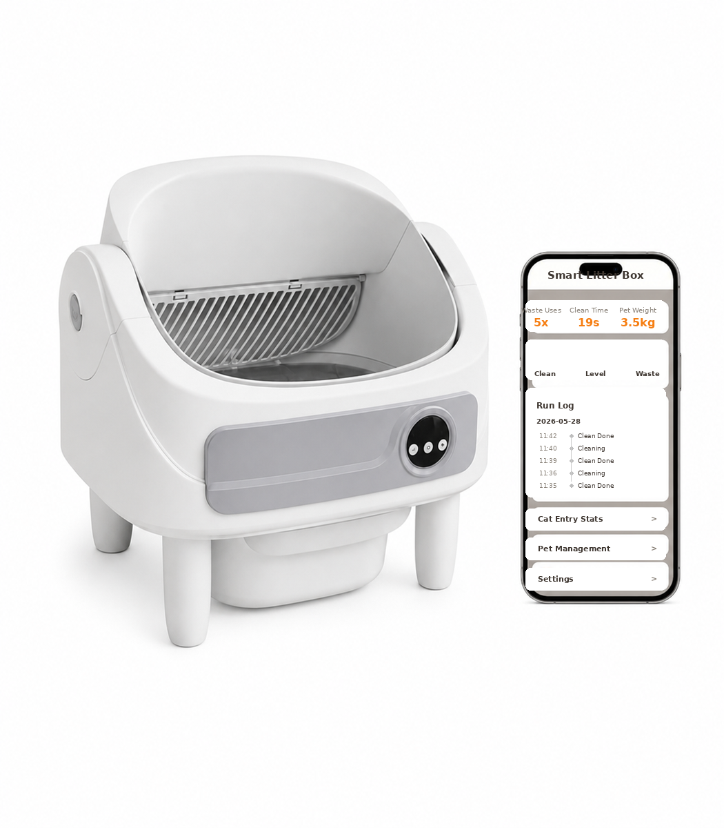 Extra-Large Open-Automatic Litter Box