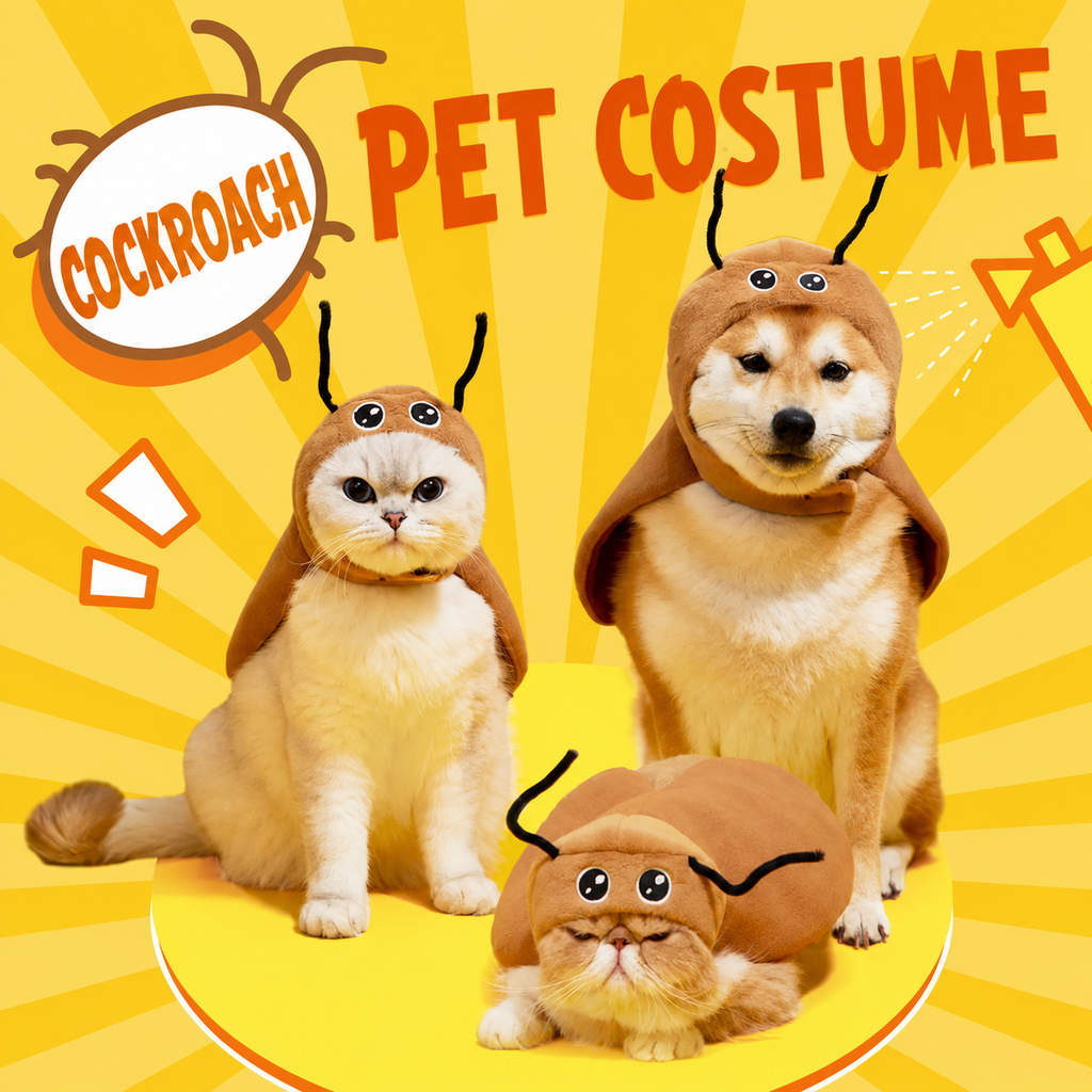 Funny Cockroach Costume for Cats & Dogs