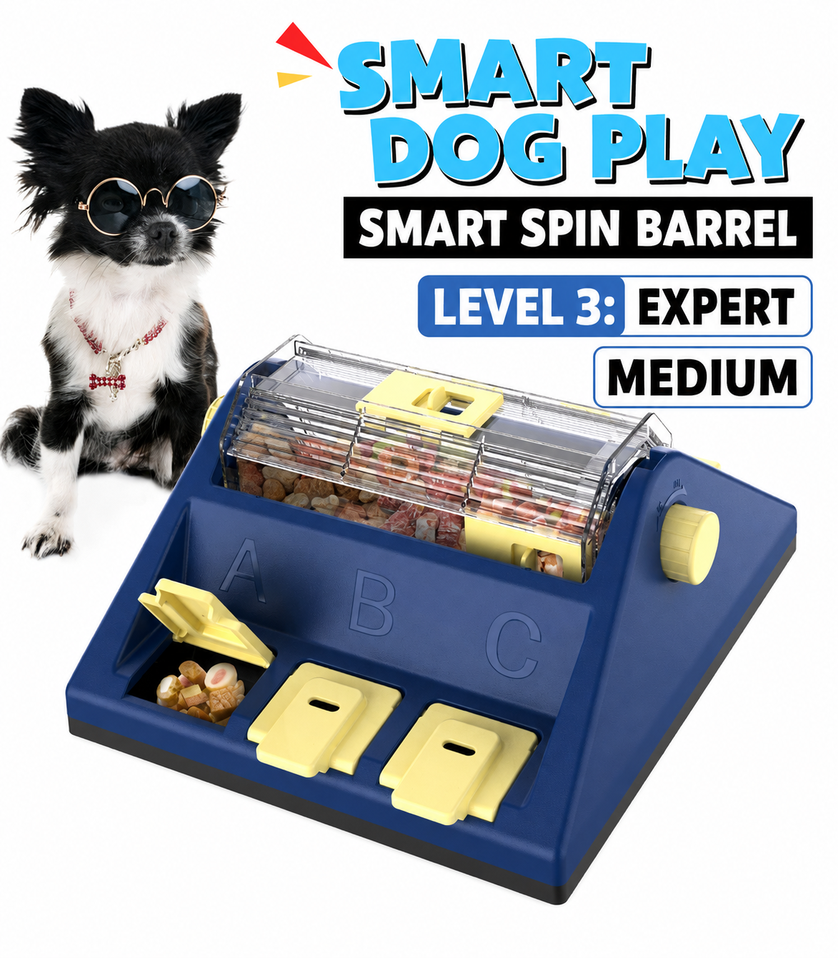 Interactive Dog Puzzle Treat Dispenser & Snuffle Training Toy