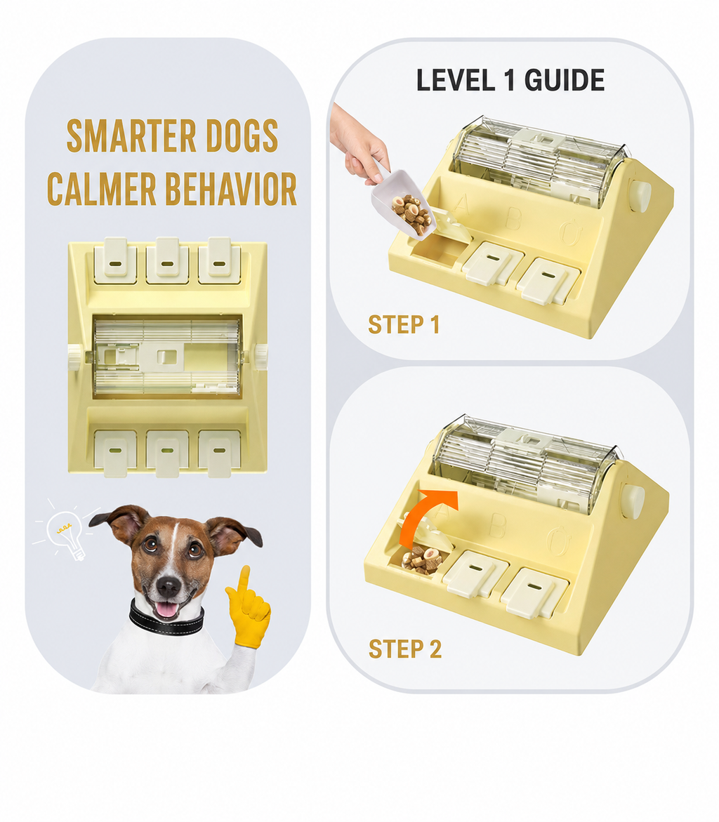 Interactive Dog Puzzle Treat Dispenser & Snuffle Training Toy