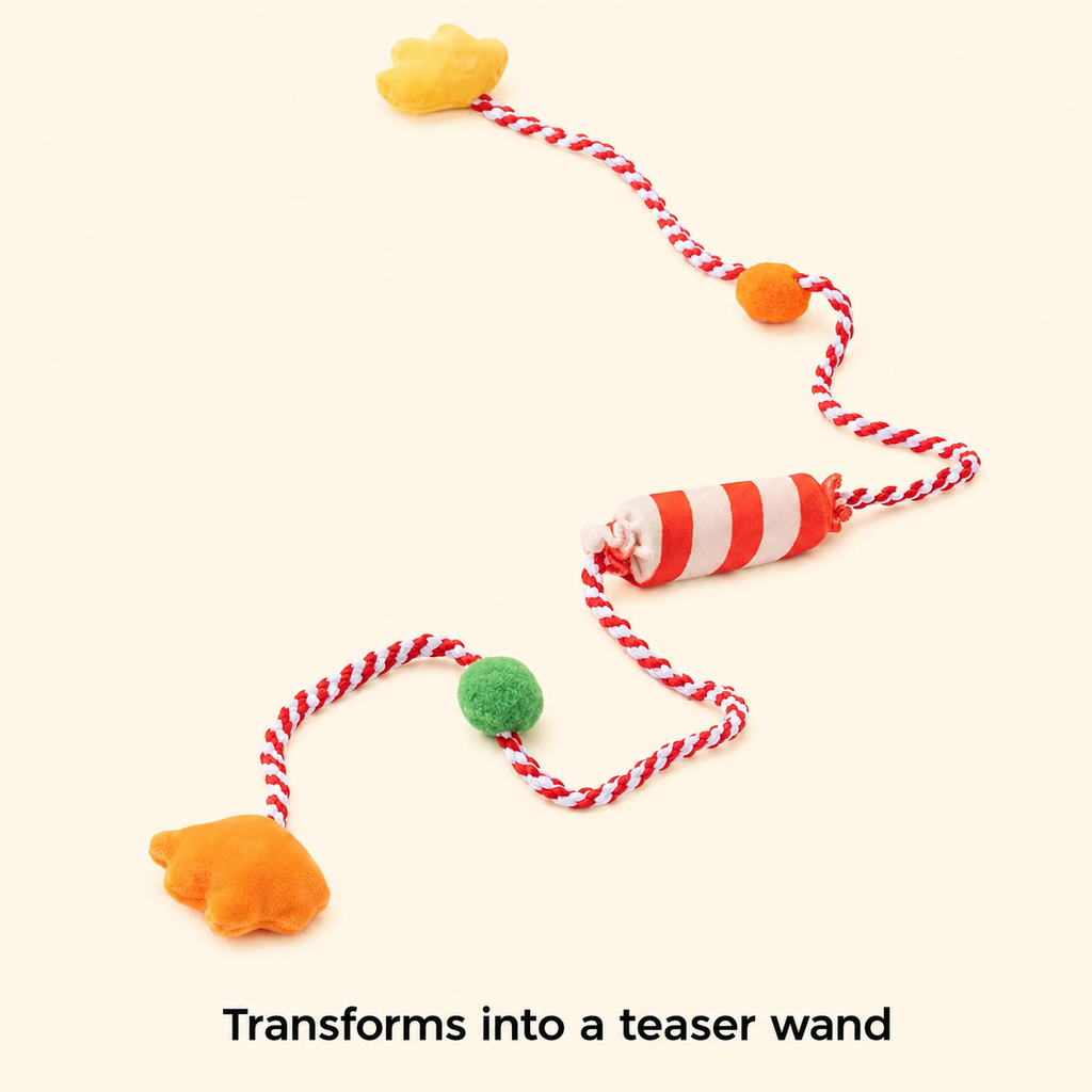 Monster Hat Cat Treat Puzzle, Snuffle & Crinkle Teaser Toy