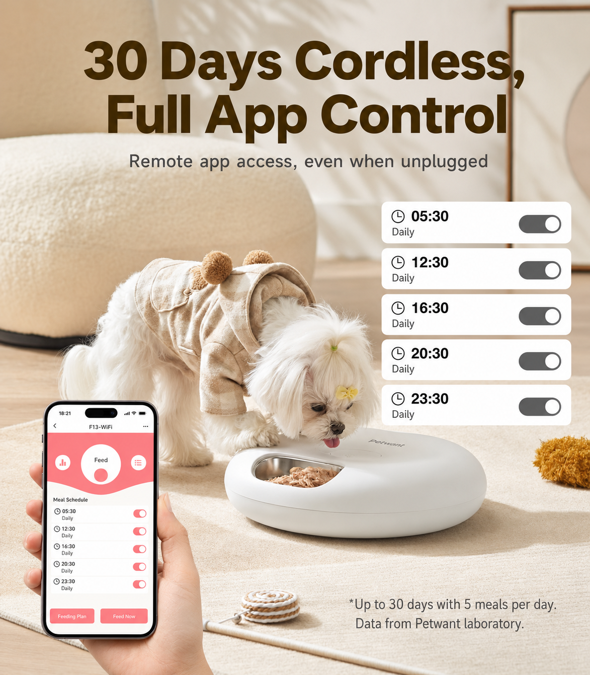Smart Timed & Portion-Control Remote Pet Feeder
