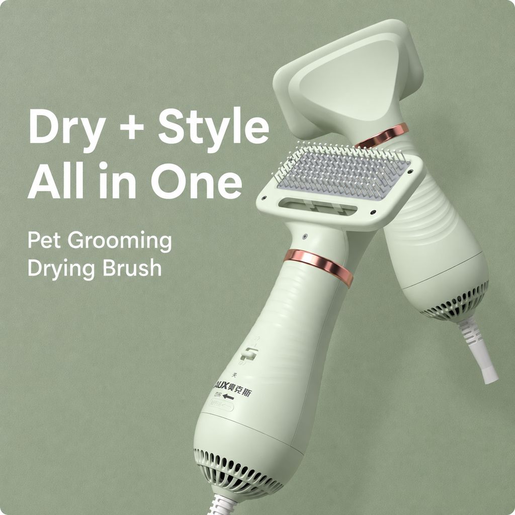 2-in-1 Pet Hair Dryer & Grooming Brush