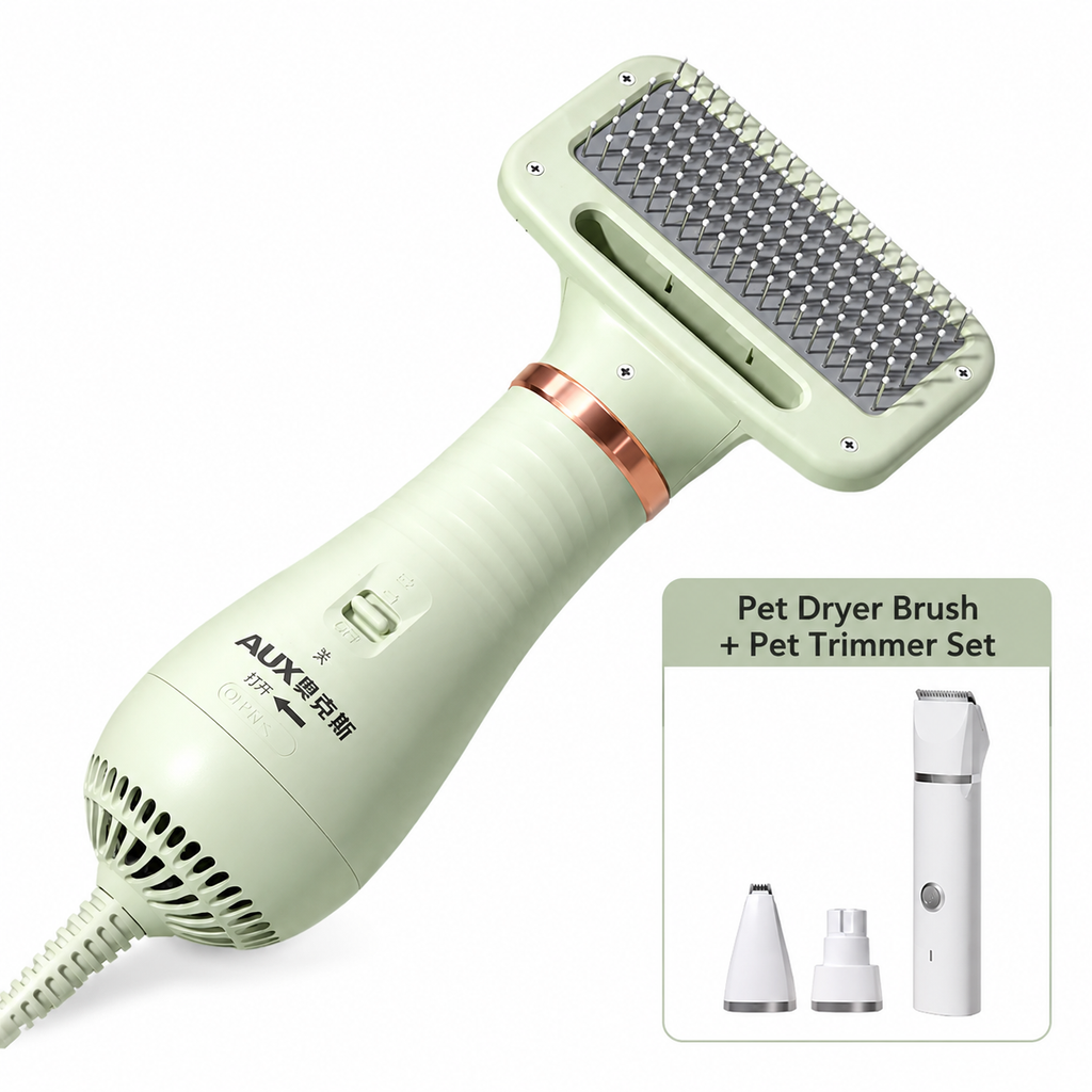 2-in-1 Pet Hair Dryer & Grooming Brush
