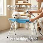 Pet Bathing & Grooming Hammock Stand for Small Dogs & Cats