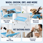 Pet Bathing & Grooming Hammock Stand for Small Dogs & Cats