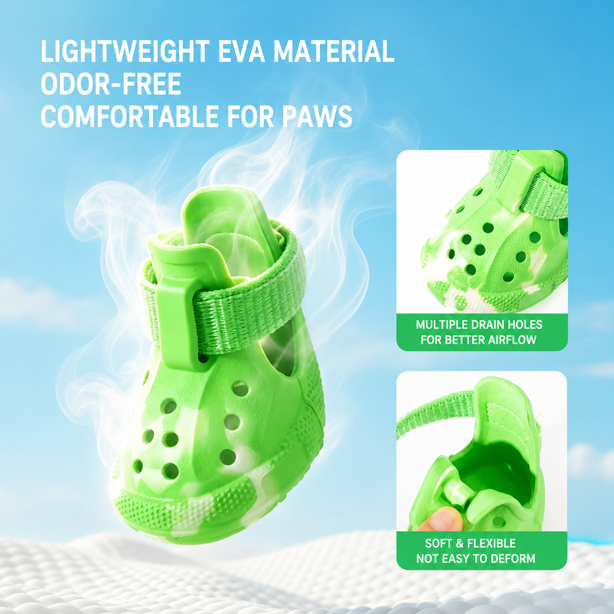 Glow-in-the-Dark Dog Shoes – Soft Sole Protective Boots