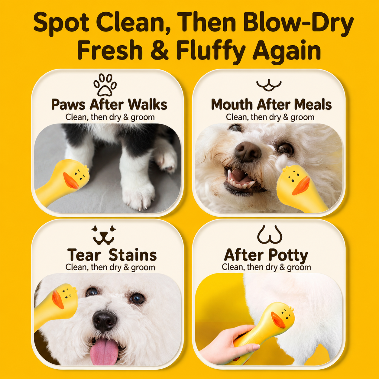 2-in-1 Pet Hair Dryer & Grooming Brush