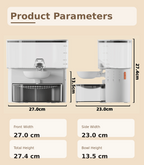 Quiet Automatic Pet Water Fountain with Clean & Waste Water Separation