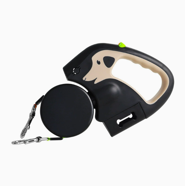 2-in-1 Dual Retractable Dog Leash with LED Light