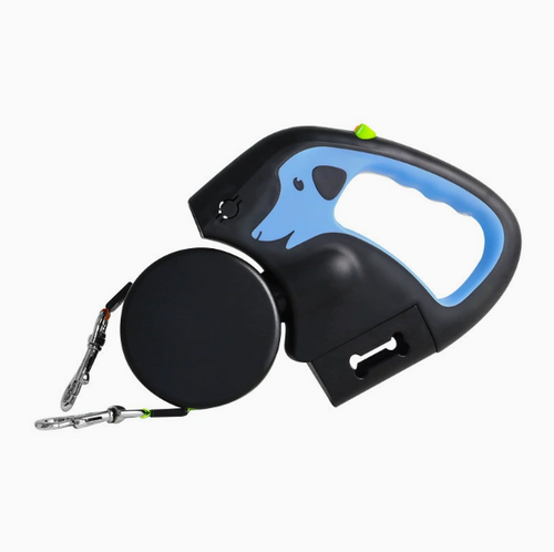 2-in-1 Dual Retractable Dog Leash with LED Light
