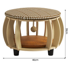 Solid Wood All-Season Cat House Stool – Detachable, Breathable & Washable