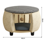 Solid Wood All-Season Cat House Stool – Detachable, Breathable & Washable