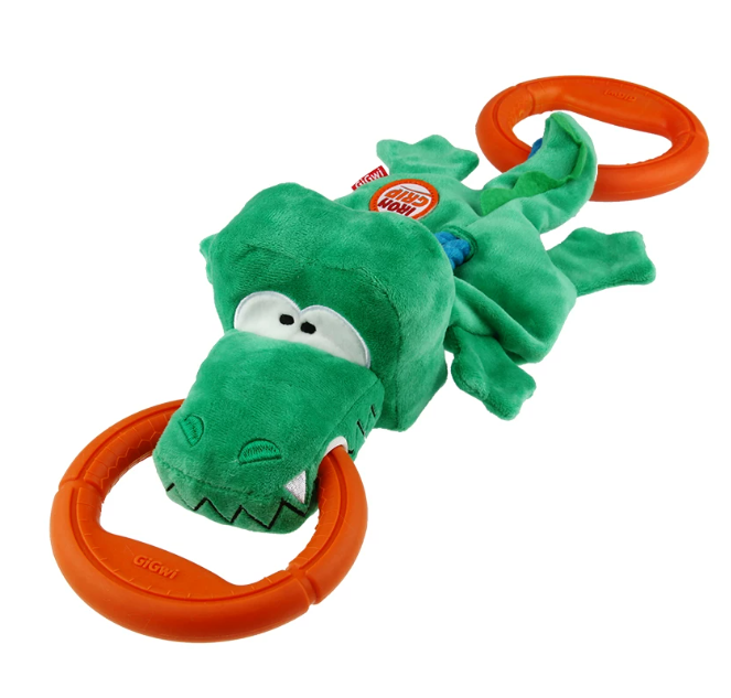 Durable Squeaky Tug Ring Dog Toy