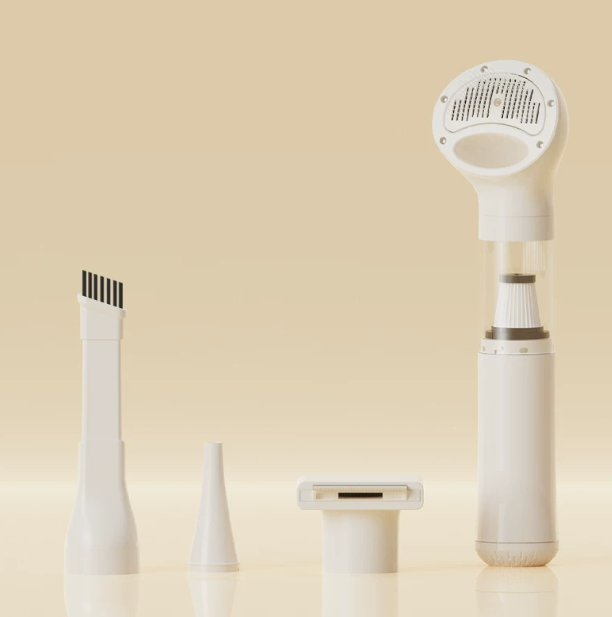 All-in-One Pet Grooming Vacuum with Hair Removal Brush for Cats and Dogs