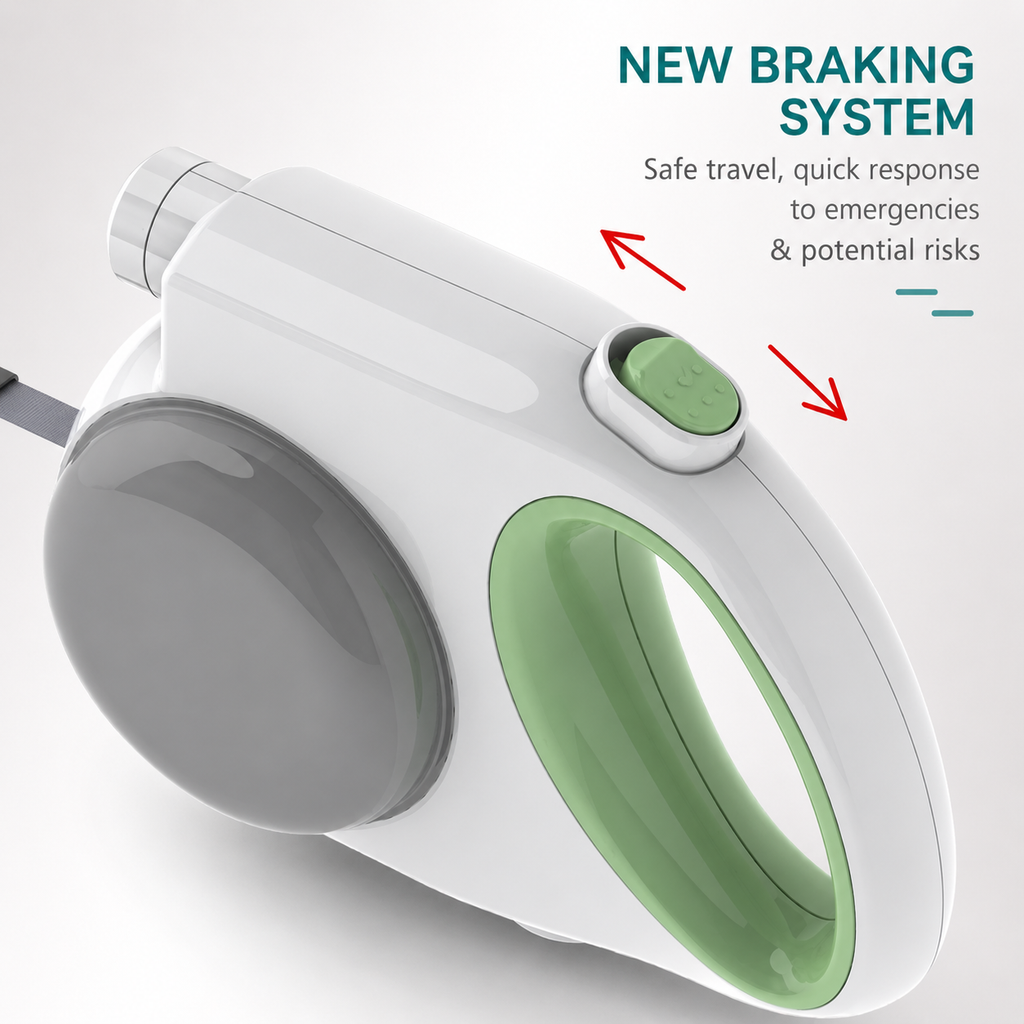 Multifunctional Retractable Nylon Dog Leash with LED Light Anti-Pull Control Food Bowls and Waste Bag Holder