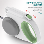Multifunctional Retractable Nylon Dog Leash with LED Light Anti-Pull Control Food Bowls and Waste Bag Holder