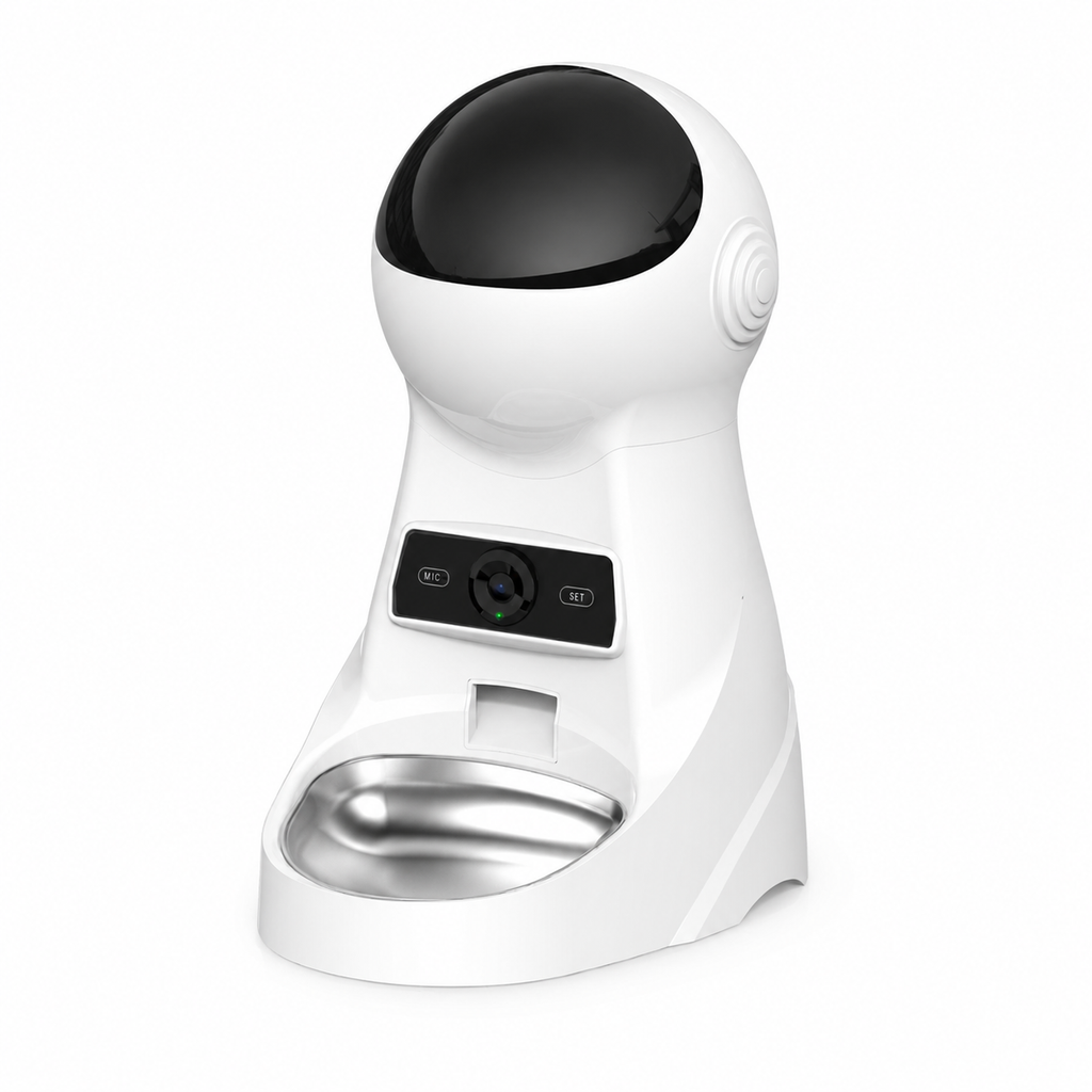 Smart Automatic Pet Feeder with Camera Timed Feeding and Portion Control for Cats and Dogs