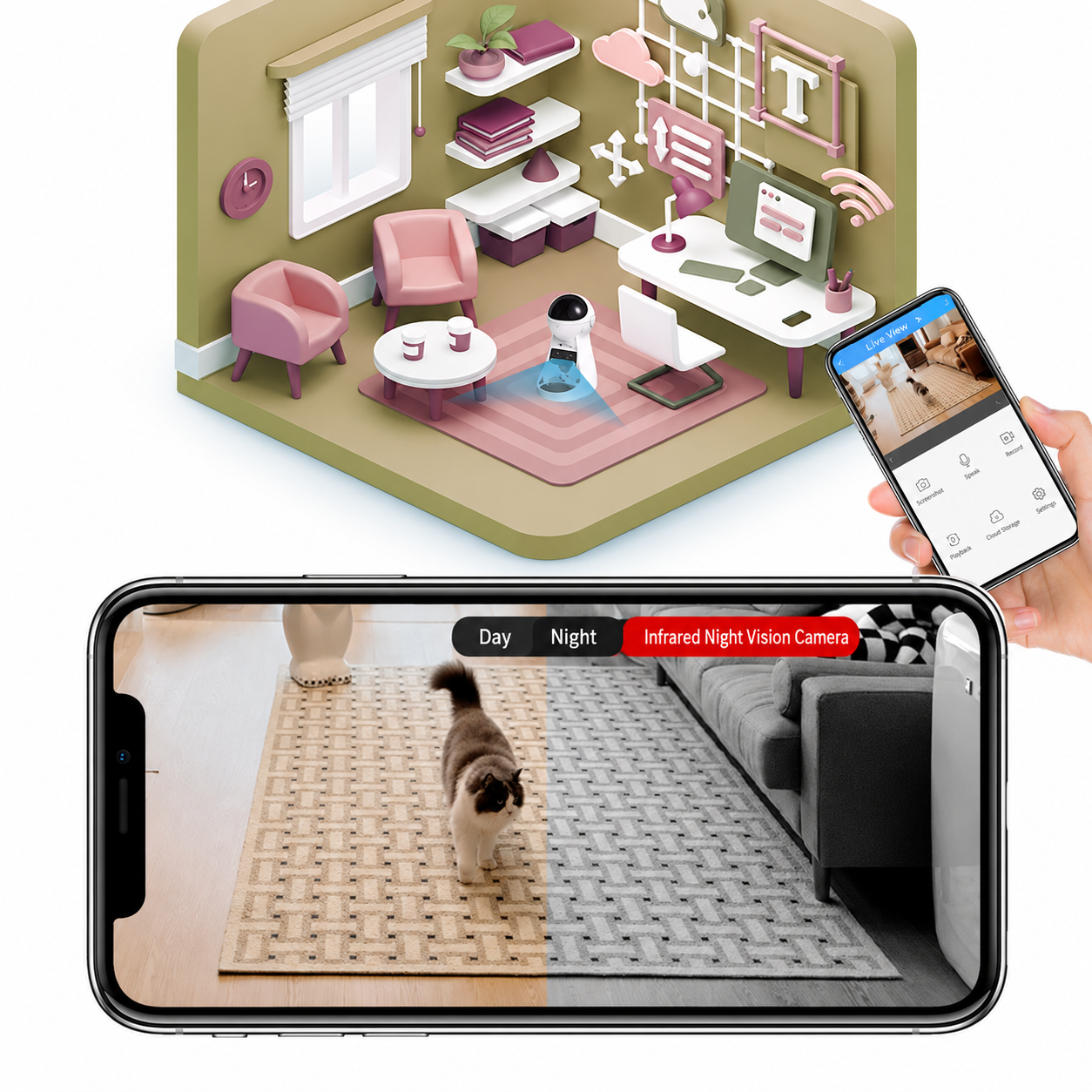 Smart Automatic Pet Feeder with Camera Timed Feeding and Portion Control for Cats and Dogs