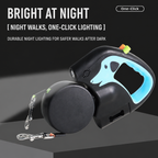 2-in-1 Dual Retractable Dog Leash with LED Light