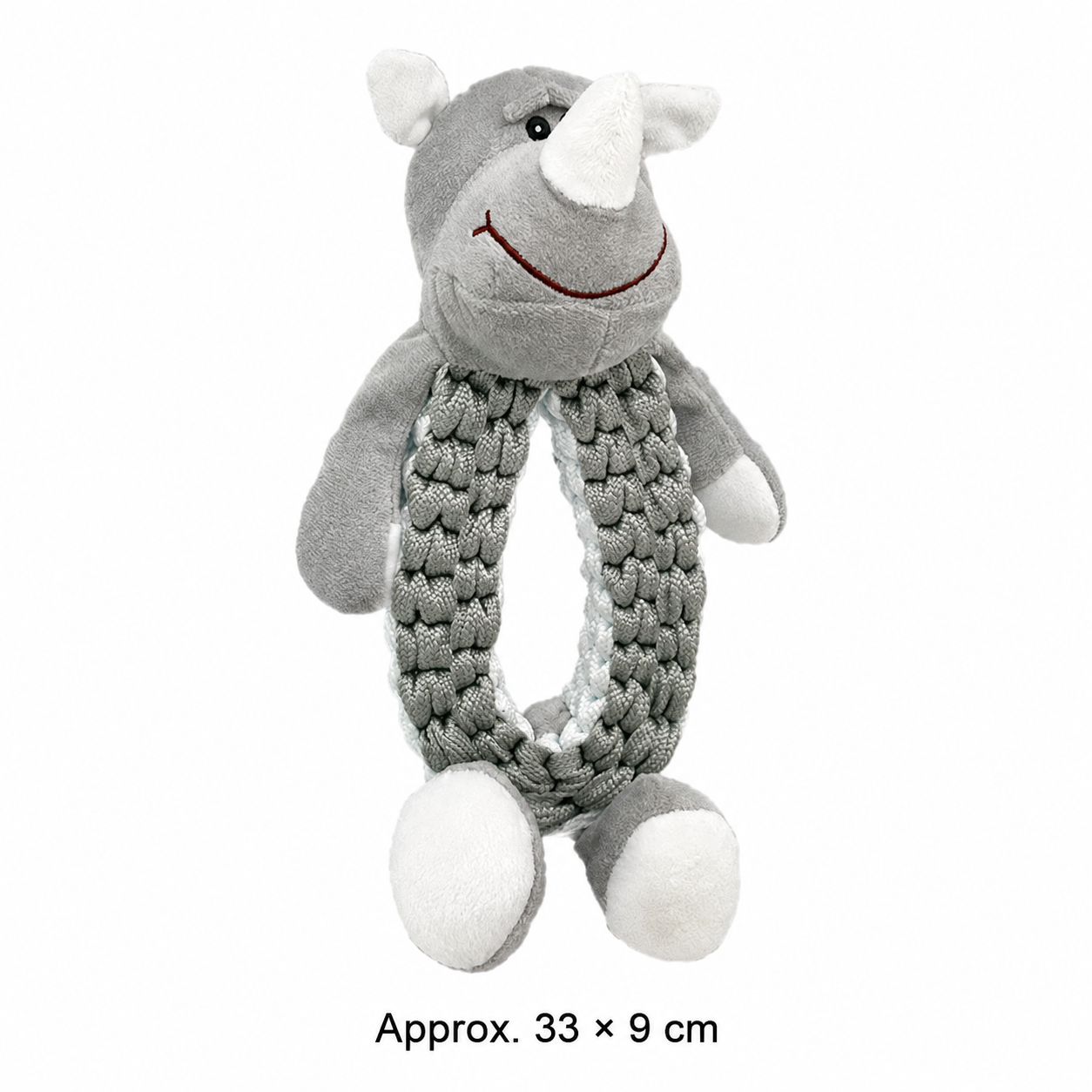 Durable Squeaky Rope Dog Toy for Chewing Teeth Cleaning Tugging and Interactive Play