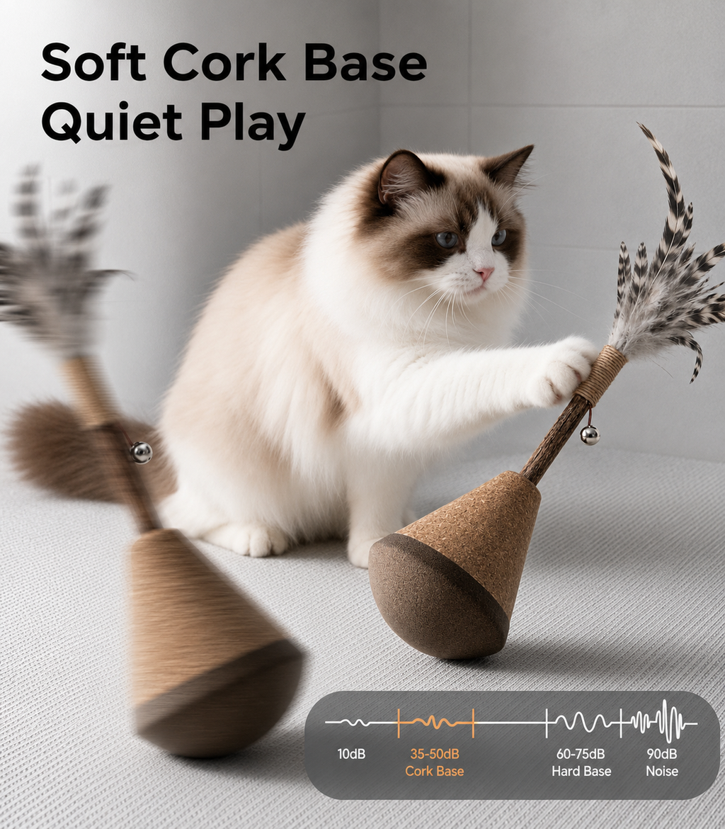 Interactive Catnip Feather Wobble Toy for Cats & Kittens