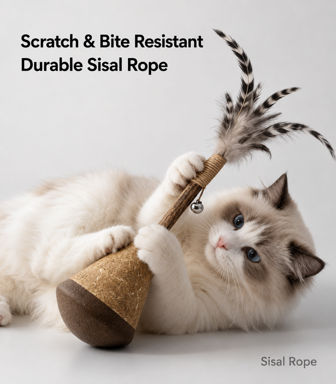 Interactive Catnip Feather Wobble Toy for Cats & Kittens