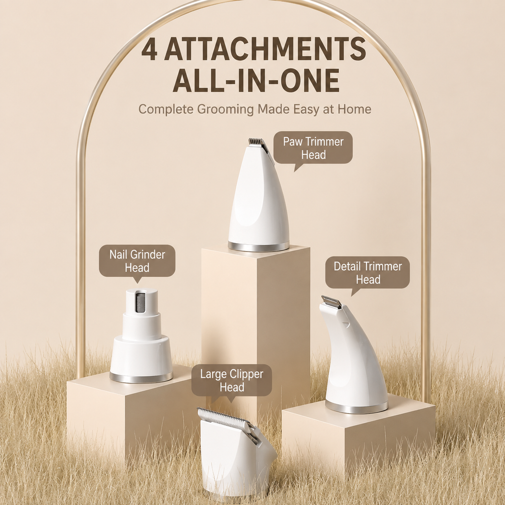 4-in-1 Pet Grooming Trimmer Kit for Dogs & Cats