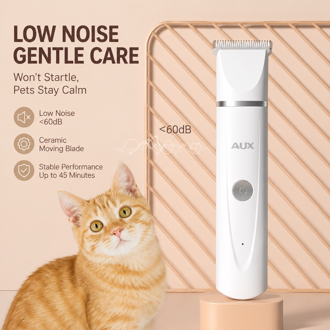 4-in-1 Pet Grooming Trimmer Kit for Dogs & Cats