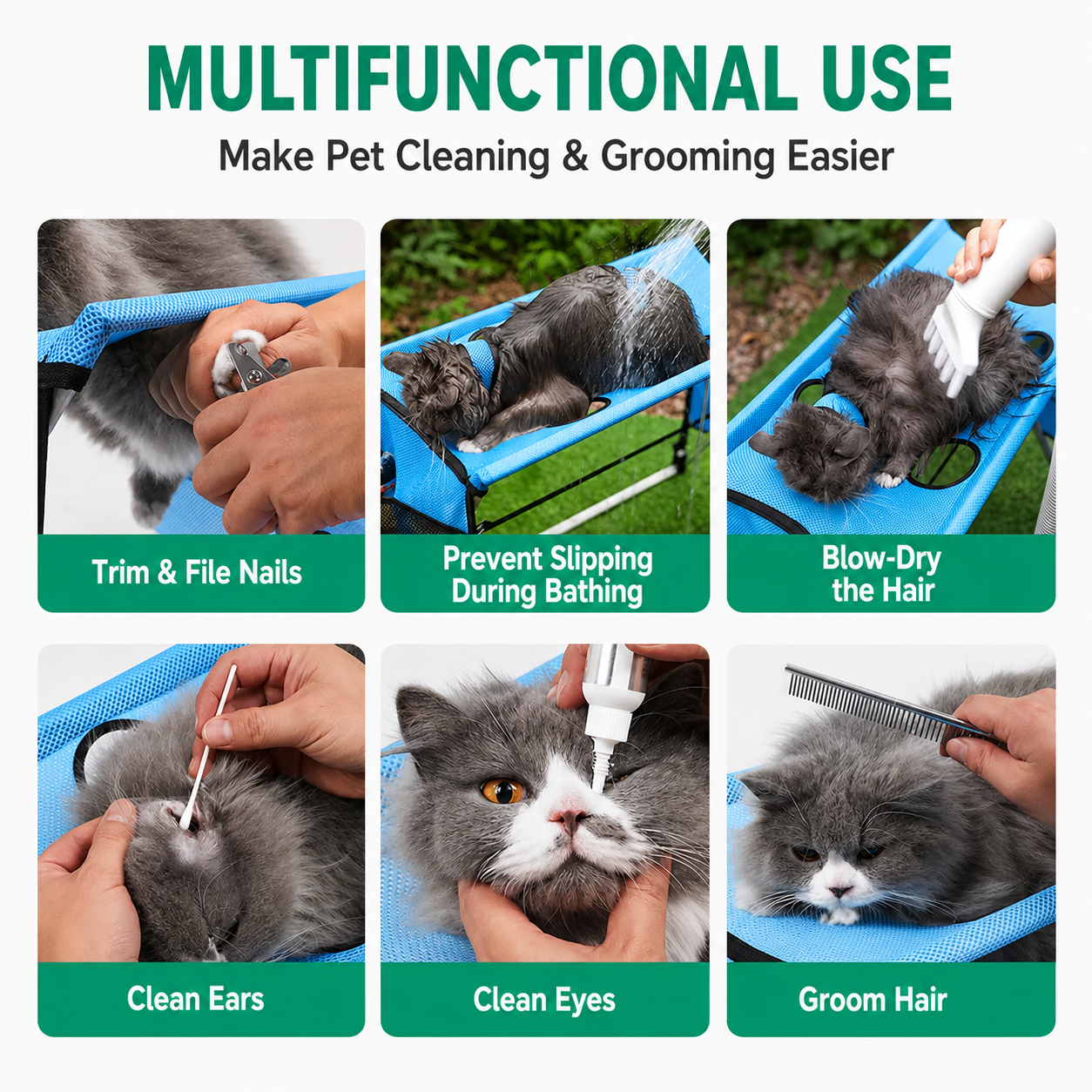 Foldable Pet Grooming & Bathing Table for Small, Medium & Senior Dogs