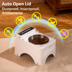 Smart Sensor-Lid Pet Feeder Bowl – Dustproof, Insect-Resistant & Neck-Friendly