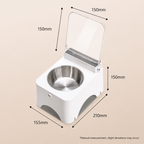 Smart Sensor-Lid Pet Feeder Bowl – Dustproof, Insect-Resistant & Neck-Friendly