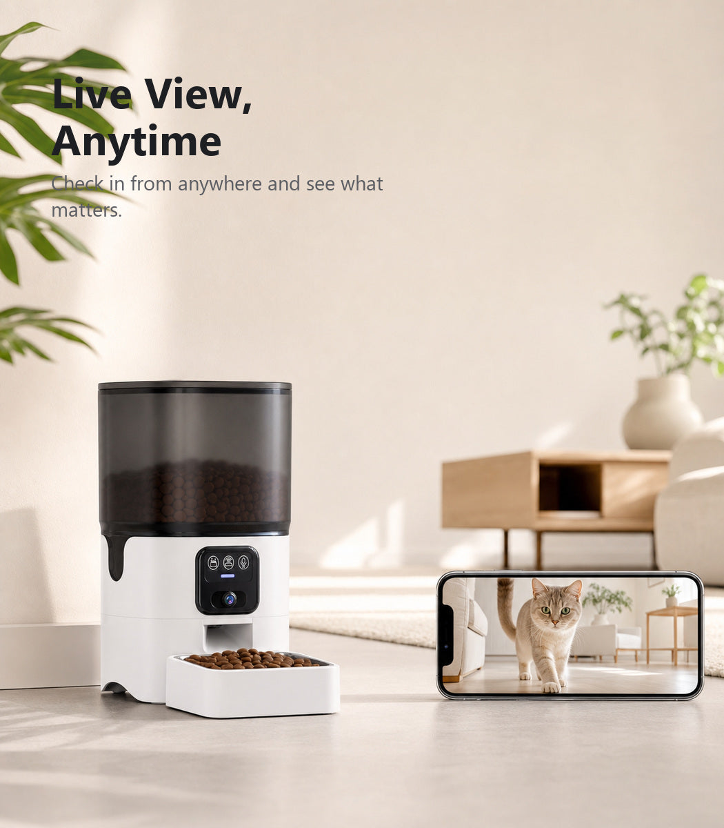 Smart WiFi Automatic Pet Feeder with HD Camera