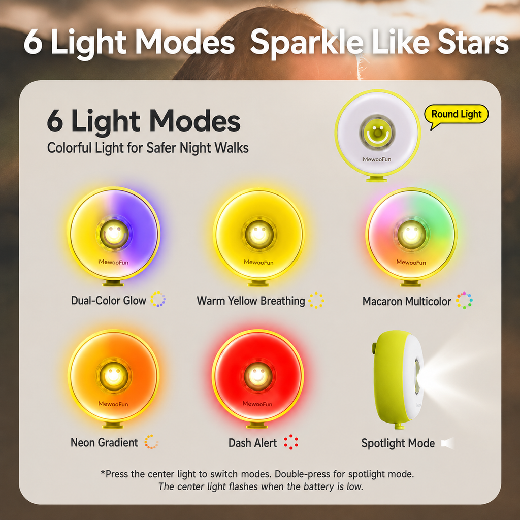 Rechargeable LED Dog Safety Light – Waterproof Night Walking Light