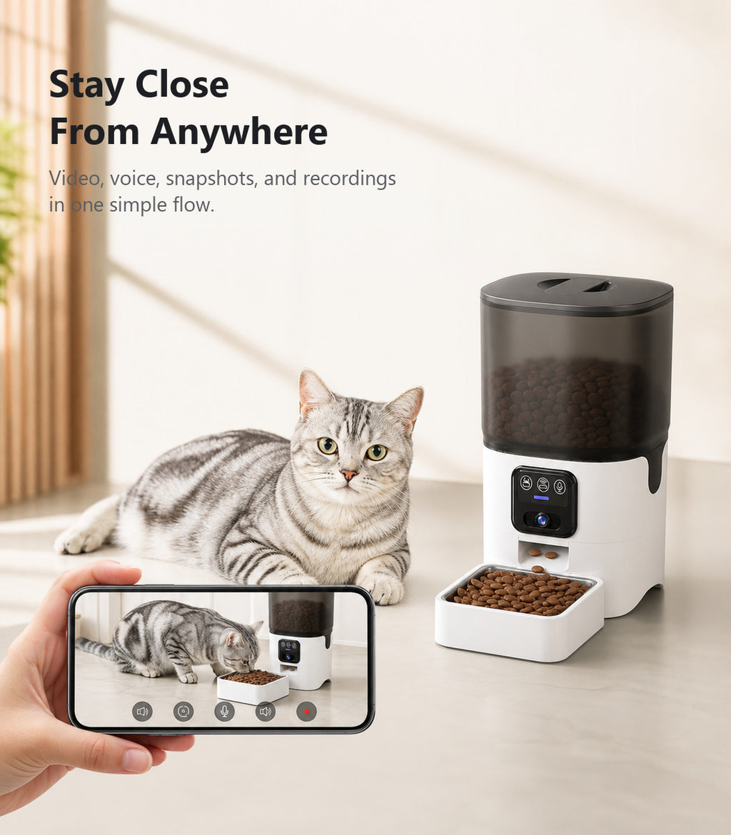 Smart WiFi Automatic Pet Feeder with HD Camera