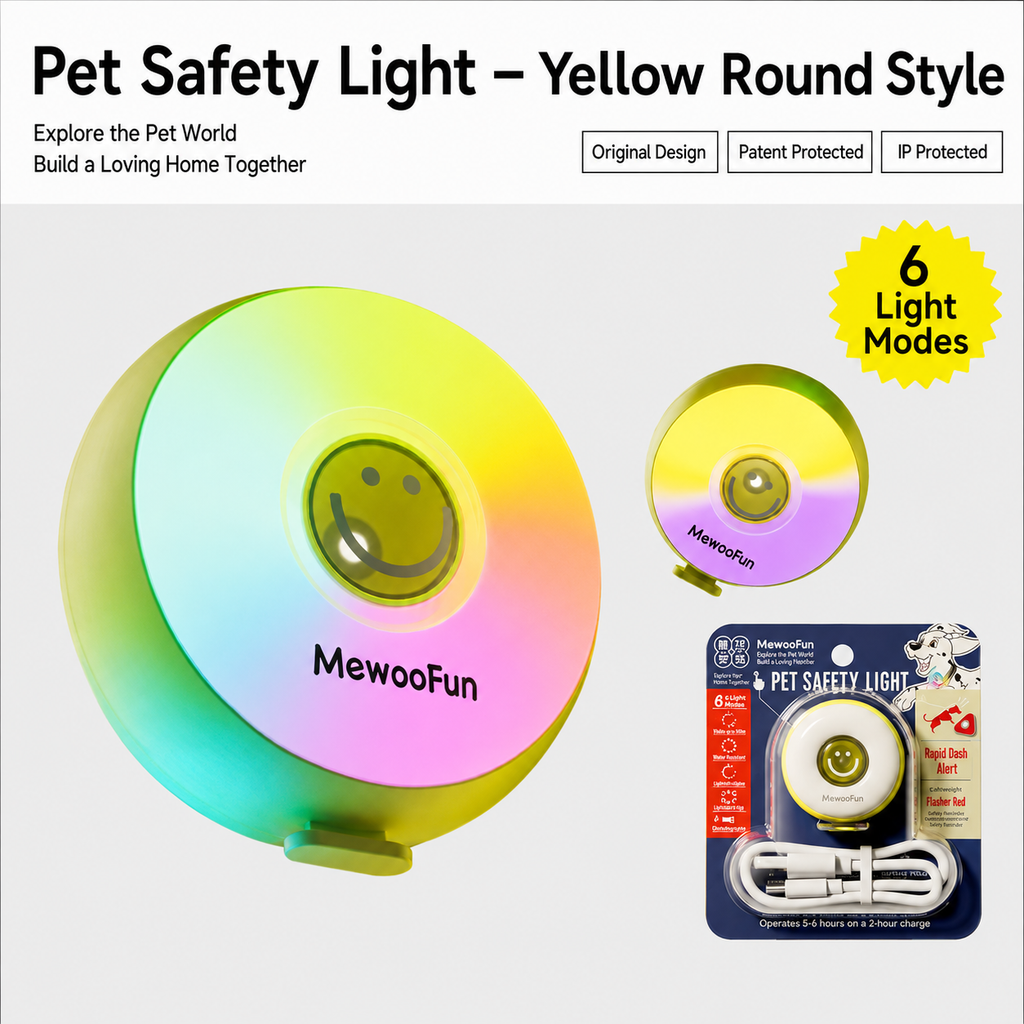 Rechargeable LED Dog Safety Light – Waterproof Night Walking Light