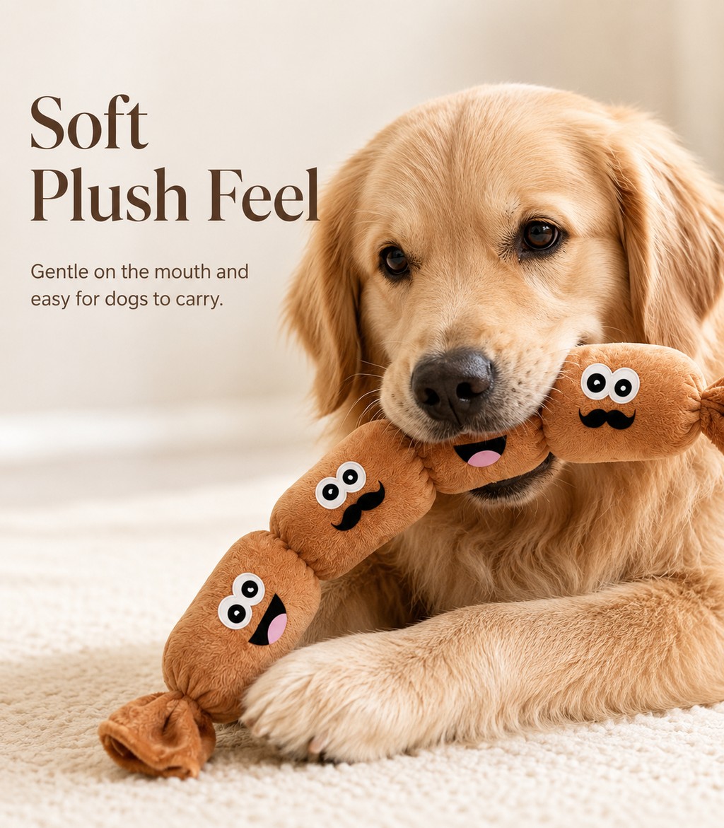 Dachshund Squeaky Chew Toy – Durable Teething Toy for Dogs