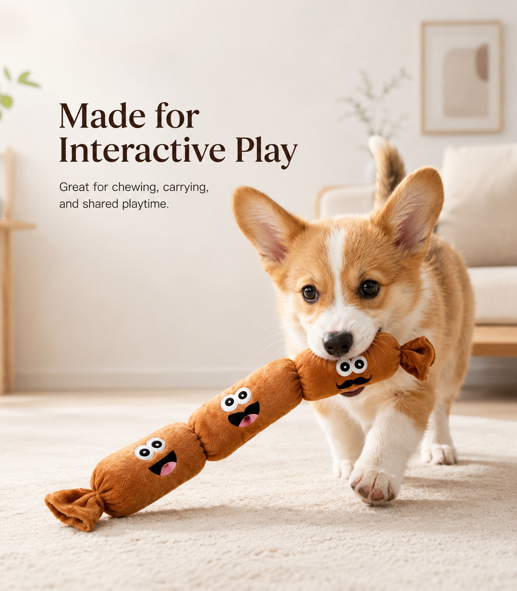Dachshund Squeaky Chew Toy – Durable Teething Toy for Dogs