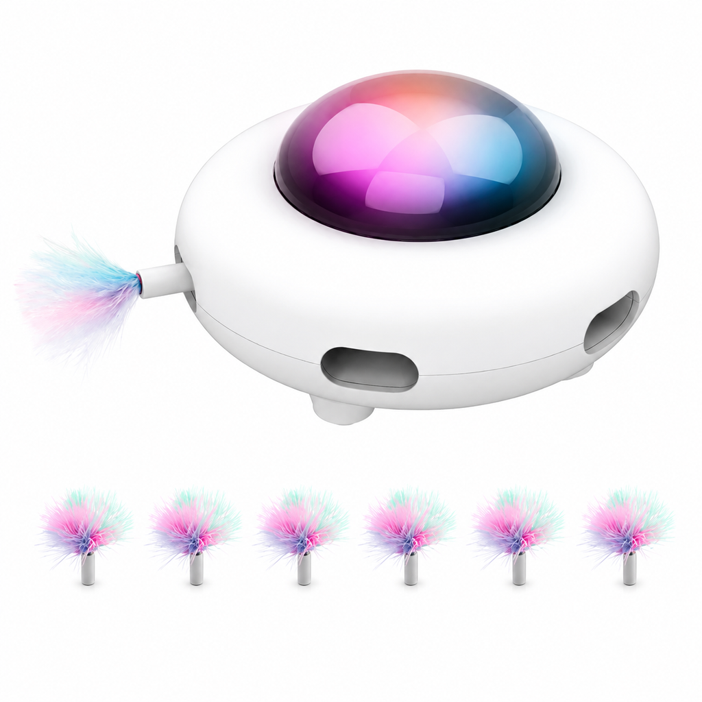 UFO Interactive Cat Toy – Smart Automatic Teaser Toy with Random Movement