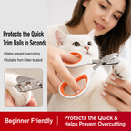 Ergonomic Cat Nail Clippers – Safe Paw Trimmer with Protective Guide Hole