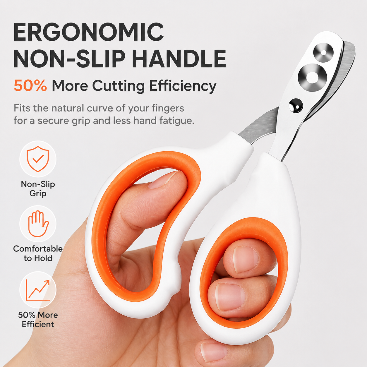Ergonomic Cat Nail Clippers – Safe Paw Trimmer with Protective Guide Hole
