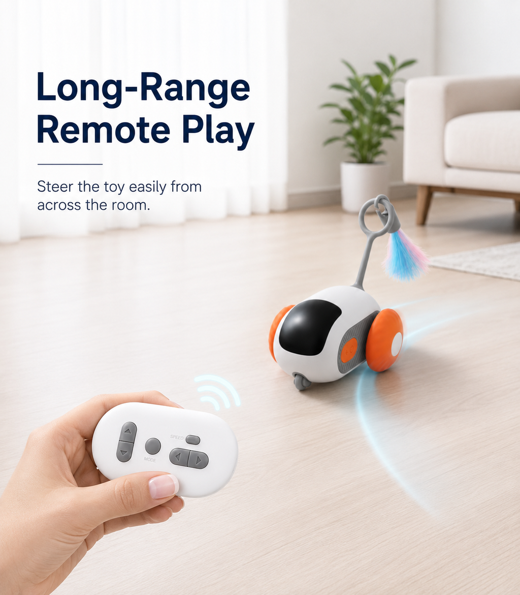 Smart Remote Control Racing Car – Electric Toy Car for Pets