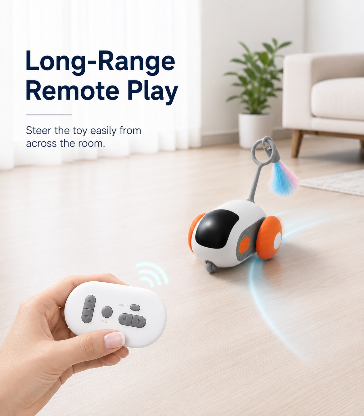 Smart Remote Control Racing Car – Electric Toy Car for Pets