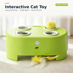 Interactive Whack-A-Mole Cat Toy – Automatic Feather Teaser Game for Cats