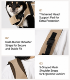 Cooling Breathable Spine-Support Dog Carrier Backpack for Small & Medium Dogs